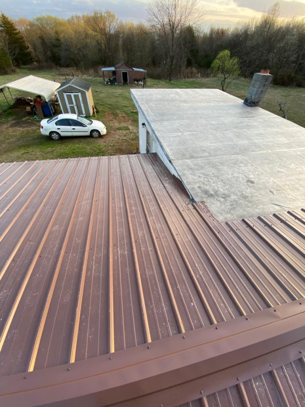 Closeup of a Standing Seam Metal Roofing Profile